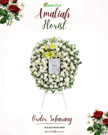 Krans Bunga Duka Mendung